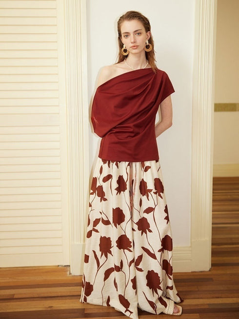 Niva Off-Shoulder Cotton Tee